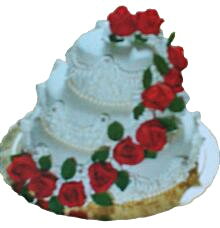  �i�ek yolla Eryaman 14 �ubat sevgililer g�n� �i�ek  3 katli g�llerle s�sl� pasta