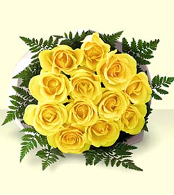  Eryaman �i�ek sat��� anneler g�n� �i�ek yolla  12 adet sarig�l kalite buket