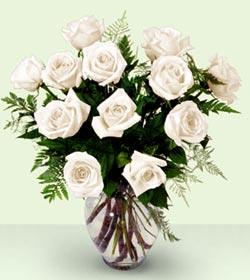  �i�ek yolla Eryaman 14 �ubat sevgililer g�n� �i�ek  beyaz g�ller cam yada mika vazo