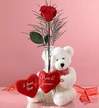 tek g�l ve oyuncak pelus  Eryamandaki �i�ek�iler kaliteli taze ve ucuz �i�ekler 