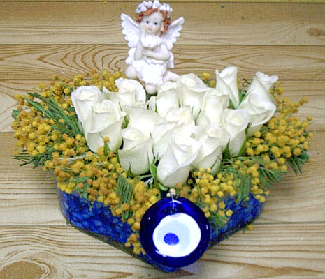 9 adet beyaz g�l oyuncak  Eryaman Ankara ucuz �i�ek g�nder 