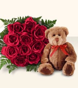 9 adet g�l ve oyuncak  Eryaman �nternetten �i�ek sipari�i 