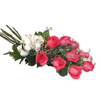 9 adet pembe renkte g�l   ankara �i�ek�i Eryaman �i�ek�i ma�azas� 
