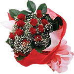  Eryaman �i�ek�i  �i�ek , �i�ek�i , �i�ek�ilik  KIRMIZI AMBALAJ BUKETINDE 12 ADET G�L