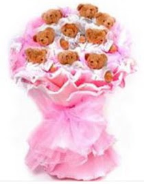 11 adet ayiciktan teddy bear buketi  Eryaman �i�ek sat��� anneler g�n� �i�ek yolla 