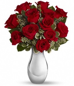 ankara �i�ek�i Eryaman �i�ek�i ma�azas�   vazo i�erisinde 11 adet k�rm�z� g�l tanzimi