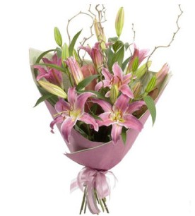  Eryaman �i�ek yolla , �i�ek g�nder , �i�ek�i   3 dal cazablanca buket �i�e�i