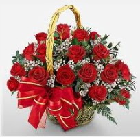17 adet k�rm�z� g�lden g�l �i�ek sepeti  Eryaman �i�ek�i ankaraya �i�ek yolla �i�ek�iler 