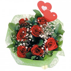 Vazo i�erisinde 9 g�l ve 2 kalp �ubuk  Eryaman Ankara ucuz �i�ek g�nder 