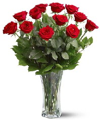 11 adet k�rm�z� g�l vazoda  Eryaman Ankara ucuz �i�ek g�nder 