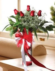 Camda 5 k�rm�z� g�l tanzimi  Eryaman �i�ek g�venli kaliteli h�zl� �i�ek 