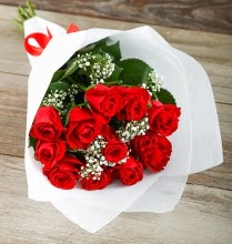 9 k�rm�z� g�lden buket �i�e�i  Eryamandaki �i�ek�iler kaliteli taze ve ucuz �i�ekler 