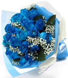 15 adet mavi g�lden �ahane e�siz buket  Ankara Eryaman hediye sevgilime hediye �i�ek 