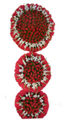  Eryaman �i�ek�i ankaraya �i�ek yolla �i�ek�iler  3 katli Beyaz glay�llerden sepet