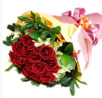 12 adet k�rm�z� g�l ve papatyalar  �i�ek yolla Eryaman 14 �ubat sevgililer g�n� �i�ek 