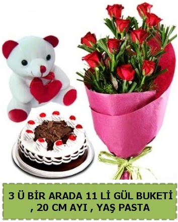 Ya�pasta ay�c�k ve g�l buketi her�ey i�inde  Ankara Eryaman yurti�i ve yurtd��� �i�ek sipari�i 