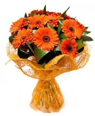 11 adet turuncu gerbera buketi  Eryaman �i�ek sipari�i hediye �i�ek yolla 