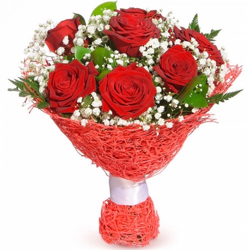 7 adet k�rm�z� g�l buketi  Eryaman �i�ek sipari�i hediye �i�ek yolla 