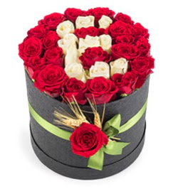 41 adet k�rm�z� beyaz g�l harfli  Eryaman online �i�ek�i , �i�ek sipari�i  