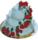  �i�ek yolla Eryaman 14 �ubat sevgililer g�n� �i�ek  3 katli g�llerle s�sl� pasta
