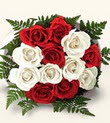  Eryaman �nternetten �i�ek sipari�i  10 adet kirmizi beyaz g�ller - anneler g�n� i�in ideal se�imdir -