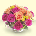  Eryaman �i�ek�i ankaraya �i�ek yolla �i�ek�iler  renkli g�ller cam yada mika vazo i�inde