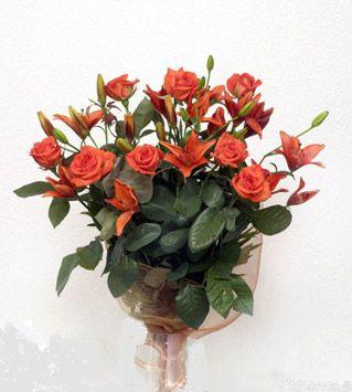 9 adet g�l ve 3 adet lilyum �i�egi buketi   Eryaman �i�ek g�nder �i�ek servisi , �i�ek�i adresleri 