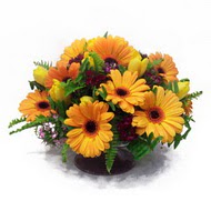 gerbera ve kir �i�ek masa aranjmani  ankara �i�ek�i Eryaman �i�ek�i ma�azas� 