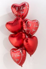  Eryaman �i�ek yolla , �i�ek g�nder , �i�ek�i   6 adet kirmizi folyo kalp u�an balon buketi