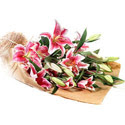 Eryaman �i�ek yolla , �i�ek g�nder , �i�ek�i   4 adet pembe lilyum buketi 