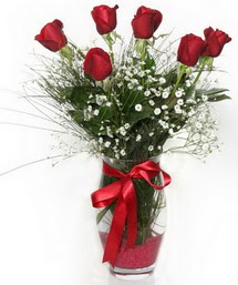 7 adet g�lden cam i�erisinde g�ller  Eryaman �i�ek�iler �i�ek online �i�ek sipari�i 