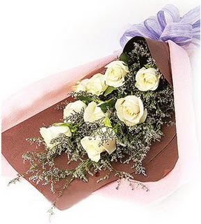  Eryaman �i�ek g�nder �i�ek servisi , �i�ek�i adresleri  9 adet beyaz g�lden g�rsel buket �i�e�i