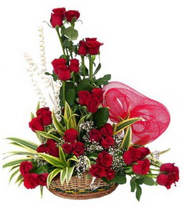  Eryaman �i�ek�iler �i�ek online �i�ek sipari�i  25 adet k�rm�z� g�l sepeti �i�e�i