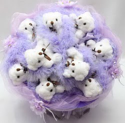  Ankara Eryaman �i�ek sat��� �i�ek sipari�i  9 lu ay� buketi Teddy Bear Bouquet