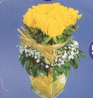  �i�ek yolla Eryaman 14 �ubat sevgililer g�n� �i�ek  Cam vazoda 9 Sari g�l