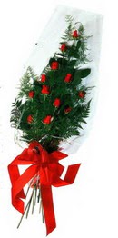  Eryaman online �i�ek�i , �i�ek sipari�i  11 adet kirmizi g�l saten kurdelali 