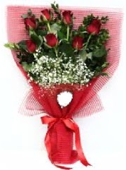 7 adet k�rm�z� g�lden buket tanzimi  Eryaman �i�ek g�nder �i�ek servisi , �i�ek�i adresleri 