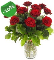 11 adet vazo i�erisinde k�rm�z� g�l  Ankara Eryaman �i�ek ma�azas� , �i�ek�i adresleri 