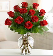 Vazo i�erisinde 12 k�rm�z� g�l  Eryaman �i�ek g�nderme sitemiz g�venlidir 