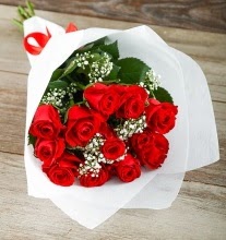 9 k�rm�z� g�lden buket �i�e�i  Eryamandaki �i�ek�iler kaliteli taze ve ucuz �i�ekler 
