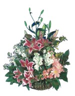  Ankara Eryaman �i�ek ma�azas� , �i�ek�i adresleri  Pembe gerbera ve lilyum sepeti 