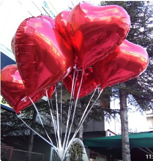 8 adet folyo kalp u�an balon  Ankara Eryaman �i�ek yolla 