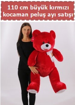 110 cm b�y�k k�rm�z� kocaman pelu� ay�  Eryamandaki �i�ek�iler kaliteli taze ve ucuz �i�ekler 