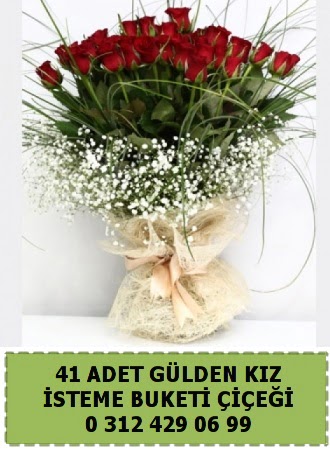 41 k�rm�z� g�lden k�z isteme �i�e�i buketi  Ankara Eryaman yurti�i ve yurtd��� �i�ek sipari�i w