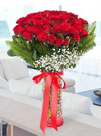 Vazoda 41 k�rm�z� G�l (Ma�allah)  Eryaman �i�ek sipari�i hediye �i�ek yolla 
