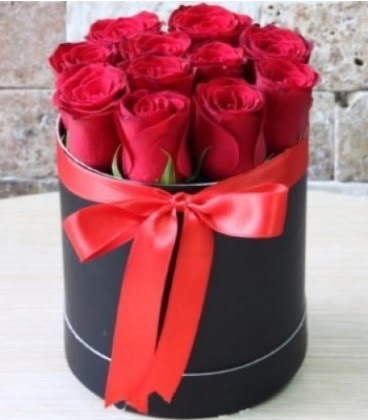 Kutu i�erisinde 9 adet k�rm�z� g�l  Eryaman �i�ek sipari�i hediye �i�ek yolla 