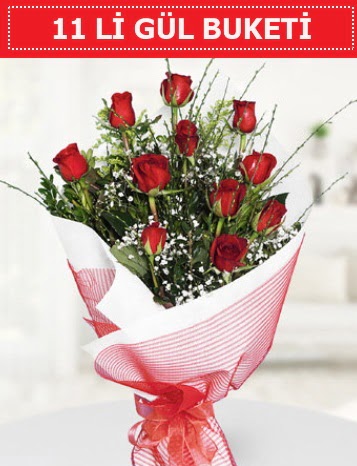 11 adet k�rm�z� g�l buketi A�k budur  Ankara Eryaman yurti�i ve yurtd��� �i�ek sipari�i 
